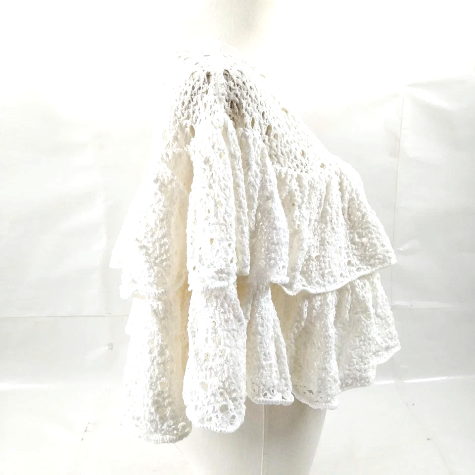 Chanel PARIS. White Cotton/Nylon Blend Top