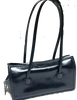 Marge Sherwood SEOUL SOUTH KOREA. Black Leather Semi Distressed Leather Medium Shoulder Bag