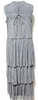 SLOBE IENA JAPAN. 23AW COLLECTION. Grey habi Tulle Ruffle Tiered Dress