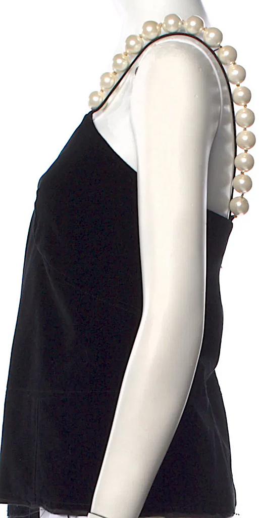 Meryll Rogge Belgium. NEW/TAGS. Cotton/Silk V-Neck Sleeveless Top (Winner 2025 ANDAM Fashion Award)