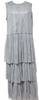 SLOBE IENA JAPAN. 23AW COLLECTION. Grey habi Tulle Ruffle Tiered Dress