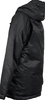 ISSEY MIYAKE JAPAN. FINAL HOME. Black Nylon Padded Back Layered Hooded Jacket