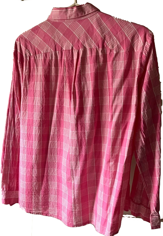 Caron Callahan NYC. Alice Shirt Pink Plaid