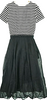 URBAN RESEARCH DOORS JAPAN. White x Black (Border) Dress