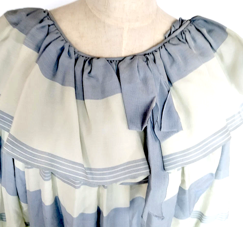 Christian Dior Paris. Vintage Cotton Striped Dress