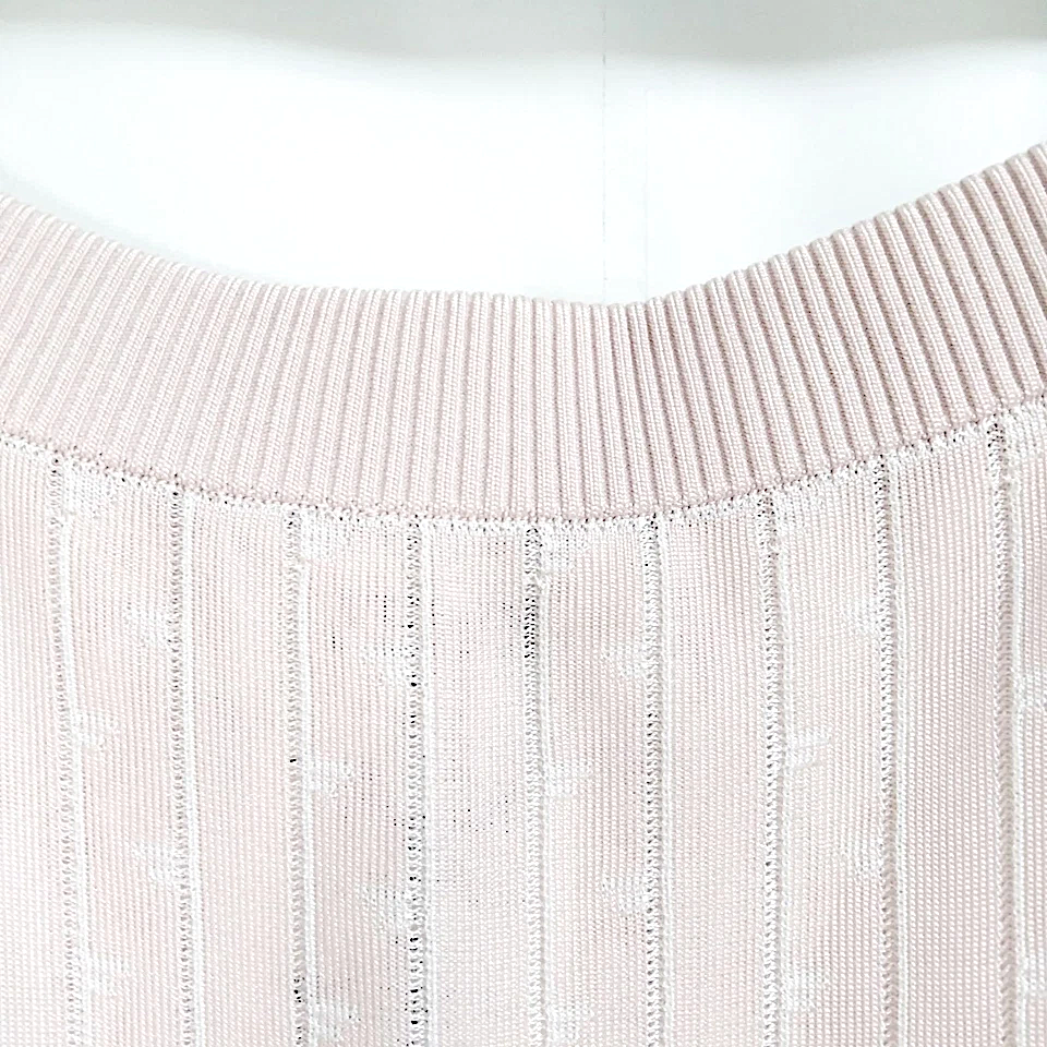 Fendi Italy. Vintage Pink Rayon Knit Long Skirt