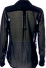 Comme des Garçons Comme des Garçons  Japan. Black Viscose Long Sleeve Button-Up Top