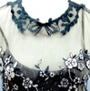 Valentino Italy. Vintage Embroidery Nylon/PolyTech Fabric Dress