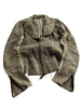 Tricot Chic (Hysteric Glamour, no Label) JAPAN. Vintage 2000s Cotton Tweed Zipper Distressed Tweed Jacket