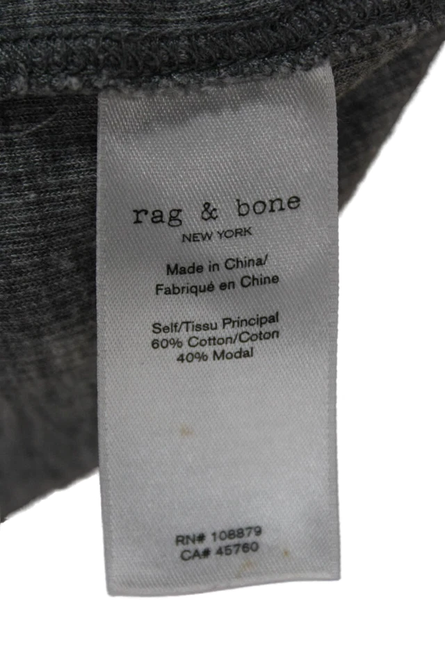 Rag & Bone NY. Grey Textured Tee Shirt Dress