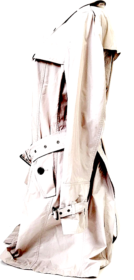 Burberry UK. Vintage Belted Poly Blend Long Coat