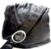 MICHIAMO JAPAN. Black Pebbled Leather Shoulder