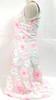 Chloe Paris. White, Pink Floral Silk/PolyTech/Cotton Dress
