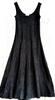 JEAN PAUL GAULTIER PARIS. FUZZI. Fuzzi Black Lace Mesh A Line Maxi Dress