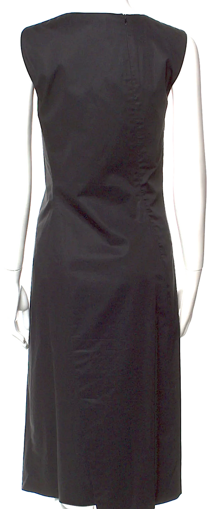 Jil Sander Black Viscose/Poly Blend Midi Length Dress