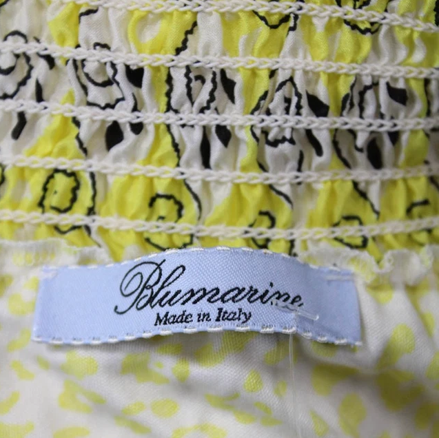 Blumarine Italy Anna Molinari. Off-Shoulder Animal Print Silk Tunic