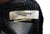 Etoile Isabel Marant PARIS. Blue/Black Silk Abstract Long Sleeve Blouse Top