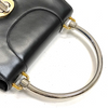 Gucci Italy. Vintage Black Leather Shoulder Bag / Hand Bag