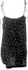 Reformation Black/White Viscose Stars Print Spaghetti Strap Dress