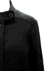 Mayle New York. Black Wool Buttoned Long Sleeve Mid Length Trench Coat