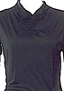 Helmut Lang NY. Black Cowl Neck Knee-Length Dress
