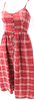 Reformation NY. Red Plaid Printed Linen Sleeveless  Casual Dress
