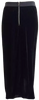 Isabel Marant Paris. Black Velvet Tursanne Asymmetric Midi Skirt