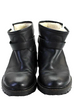 Fendi Italy. Black Leather Fur Lined Buckled Slip-On Ankle Boots Size EUR 38