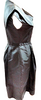 Miu Miu Italy. Vintage Black Acetate, PolyTech Fabric Dress