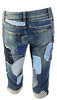 Dolce & Gabbana Italy. Blue Denim Patch-Work High Rise Cuffed Carpi Jeans