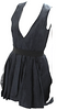 Isabel Marant Paris. Navy Linen Back Zip Sleeveless V Neck Striped Dress
