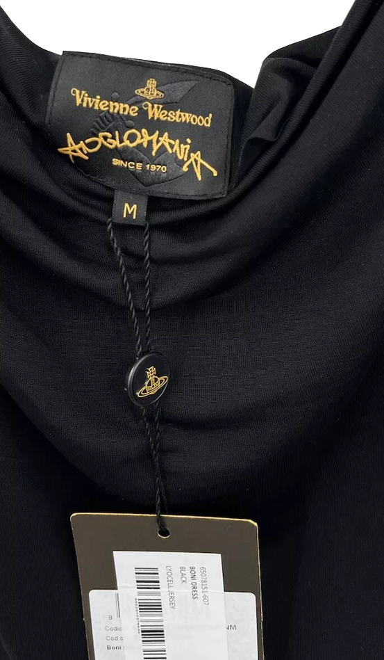 Vivienne Westwood UK. NEW/W TAGS. Anglomania Black Boni Jersey Dress