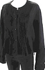 Isabel Marant Etoile Black Cotton Pleated Long Sleeve Front Buttoned Blouse