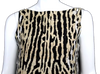 VALENTINO Italy. Black, Beige & White Abstract Jacquard Boatneck Shift Dress