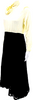 Miu Miu Italy. Cream Top/Black A-Line Dress Long Sleeve High Neck Dress
