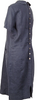 Mademoiselle NON NON Japan. Navy Back Button Short Sleeves Linen Dress