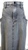YOHJI YAMAMOTO JAPAN. Y'S Discharge Grey, Striped Denim Skirt,
