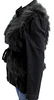 Loeffler Randall Black Cotton Faux Fur Front Long Sleeve Jacket