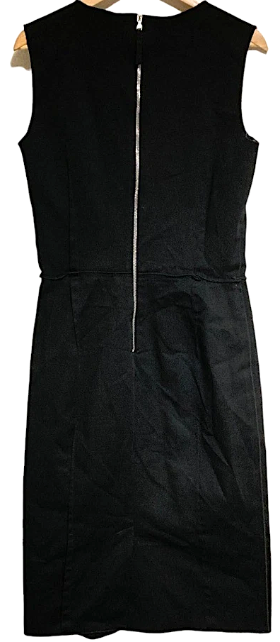 Dolce & Gabbana Italy. D&G Black Cut-off Gathered Sleeveless Dress