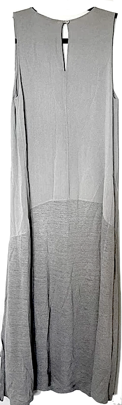 Transit Par Such Italy. Cotton Linen/Viscose Blend Gray Long Maxi Dress