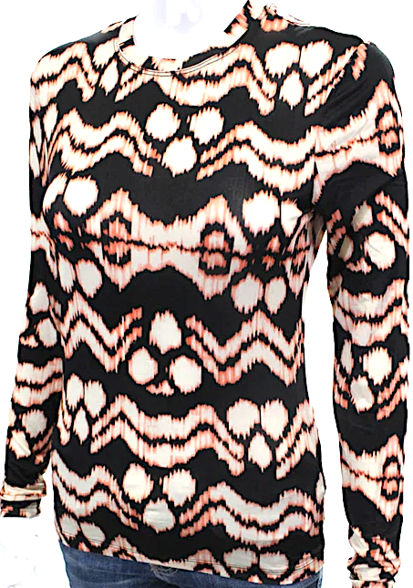 Ulla Johnson NY. Brown/Pink  Ikat Print Long Sleeves Shirt