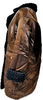 Givenchy Paris. Vintage Brown Rayon.Nylon Coat w/Black Faux Fur Accents.     MANY MORE FURS AND FAUX FUR IN STORE NOW