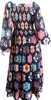 La Ligne NY. Maria Patchwork Floral Print Balloon Sleeve Midi Dress
