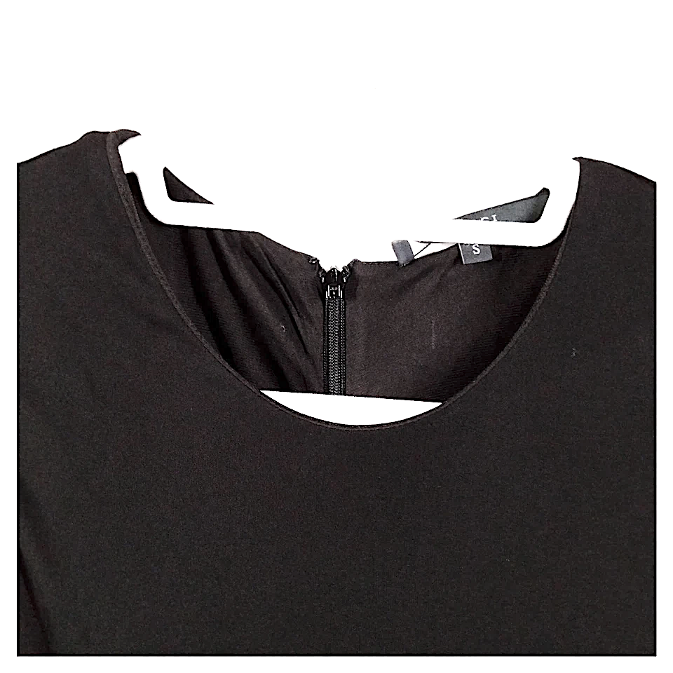 Gucci Italy. Vintage Black Rayon Dress