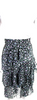 Etoile Isabel Marant Paris. Blue, Purple Asymmetric Tiered Midi Skirt