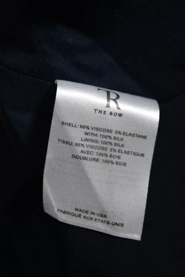 The Row NY. NEW. N/With Tags. Front Zip 3/4 Sleeve Monahan Blueberry Crepe Shirt
