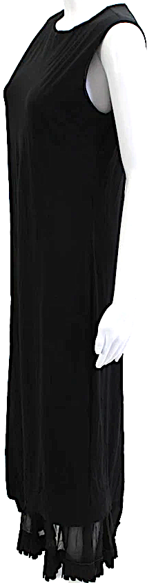 Marithe + Francois Girbaud Paris.  Black Sleeveless Maxi Tank Dress