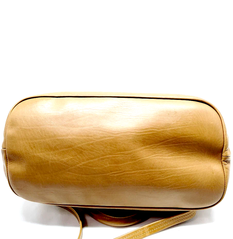 CHLOE PARIS. Vintage Phoebe Philo. Tan Leather Shoulder Bag / Crossbody Bag