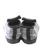 Yves Saint Laurent Paris Gray Black Velvet Bow Detail Slide On Ballet Flats Size 38.5