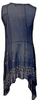 Peachoo + Krejberg Paris/New Delhi. Black Cotton Semi Sheer w/Silver Embellishments Tunic/Mini Dress
